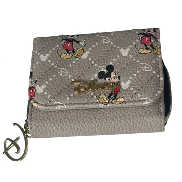 Disney Handbags - DISNEY CLASSIC MICKEY‎ MOUSE COIN CARD PURSE TAUPE BEIGE